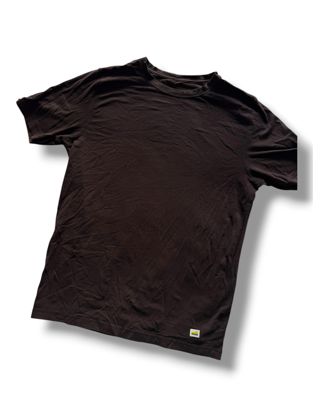 Vuori Men's Brown Crew Neck Short Sleeve T Shirt Basic Workout S / M